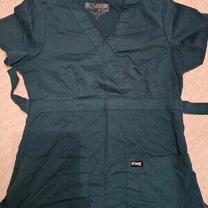 Grey's anatomy hunter green scrub top